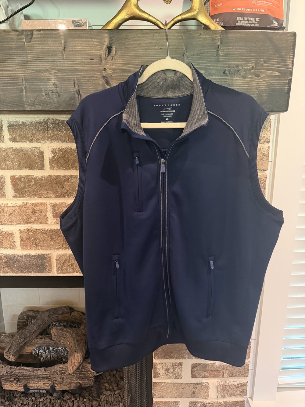 Bobby Jones Navy Full-Zip Men's Performance Vest